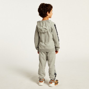 Kappa Printed Hooded Sweatshirt and Jog Pants Set