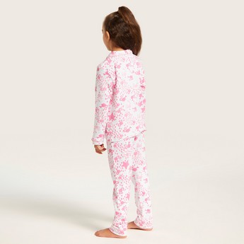 Barbie Printed Shirt and Pyjama Set