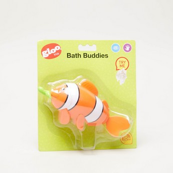 Gloo Pull String Bath Buddies Clown Fish Toy