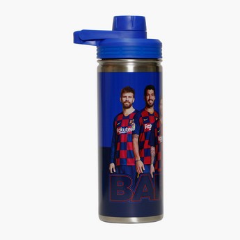 Barcelona Print Water Bottle with Lid - 600 ml