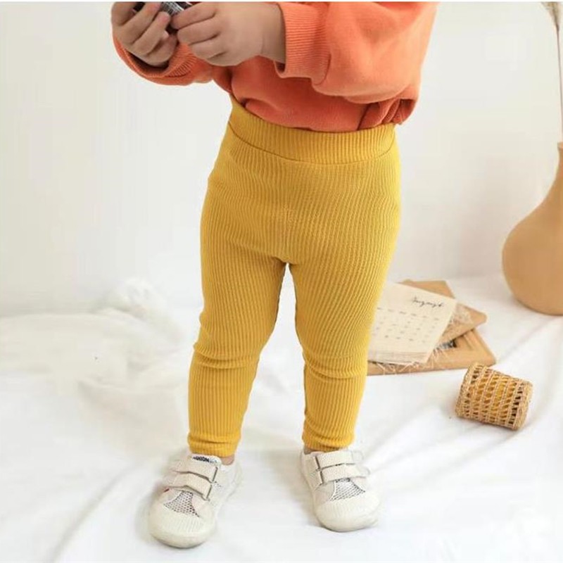 New Baby Girls Boys Leggings Cotton Big PP Pants Spring Autumn Kids Girl Pants Fashion High Waist Long Trousers For Children Pant