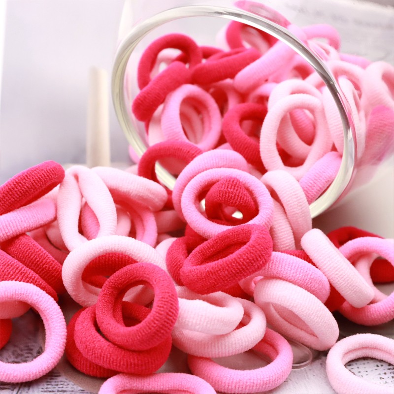 Toddler Hair Bands Baby Girl Children Headbands Colorful Elastic Hair Tie Nylon Scrunchie Hair Rope 50/100pcs Hair Accessories