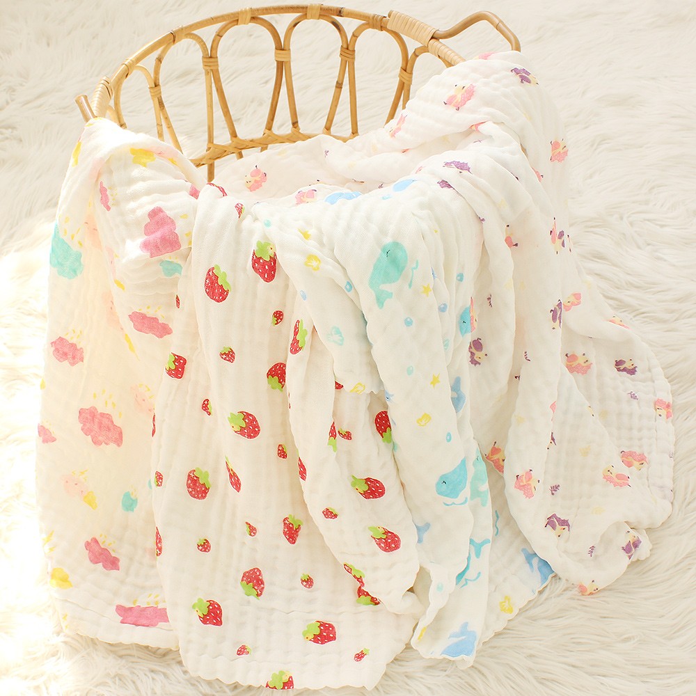 Organic Cotton Blanket Newborn Baby Stuff Gauze Swaddle Wrap Bedding Receiving Blankets Soft 6 Layer Gauze Bath Towel Sleeping