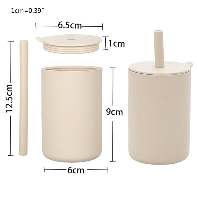 Baby Training Straw Bottle Baby Learn Drinking Silicone Portable Drink Cup