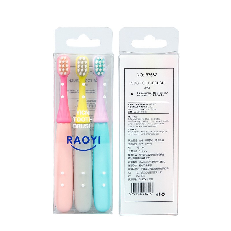 3Psc Children Dental Care Toothbrush Set Cute Soft Bristles Oral Health Care Baby Training Toothbrushes Dental Care