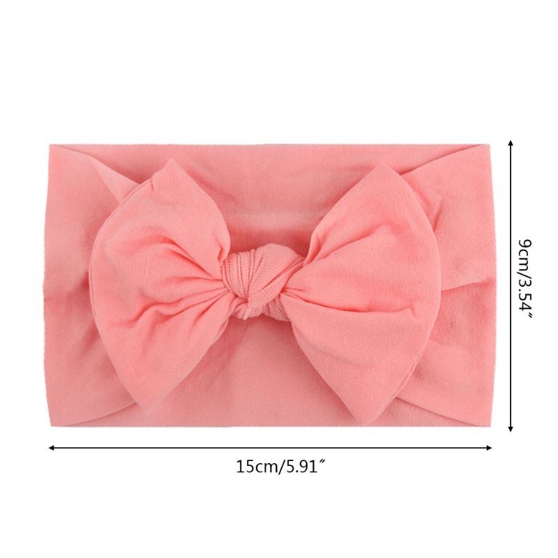 6pcs/set Baby Girls Lovely Bow Hairband Elastic Wide Headband Stretch Knot Headbands Turban Headdress Clothes Accessory