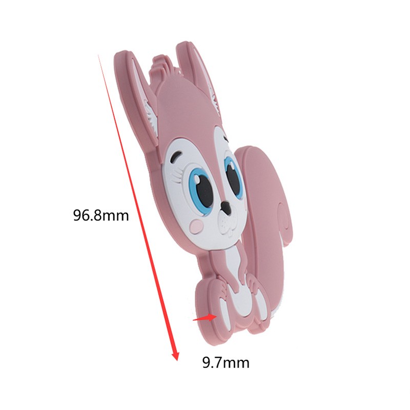 10 قطعة سيليكون السنجاب الطفل عضاضة الكرتون القوارض قلادة Bpa الحرة التمريض حيوان صغير الوليد مضغ التسنين قلادة اللعب
