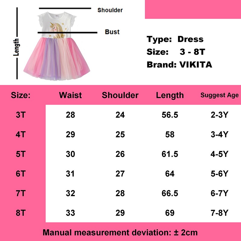 Vikita Princess Girls Dress Children Clothes Girl Summer Sleeveless Dress Kids Dresses For Girls Toddler Girl Casual Dresses