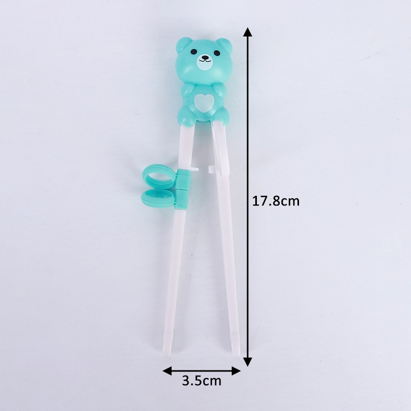 Baby Learning Chopsticks Cartoon Animal Beginner Chopsticks Portable ABS Silicone Children's Tableware Kids Training Auxiliary