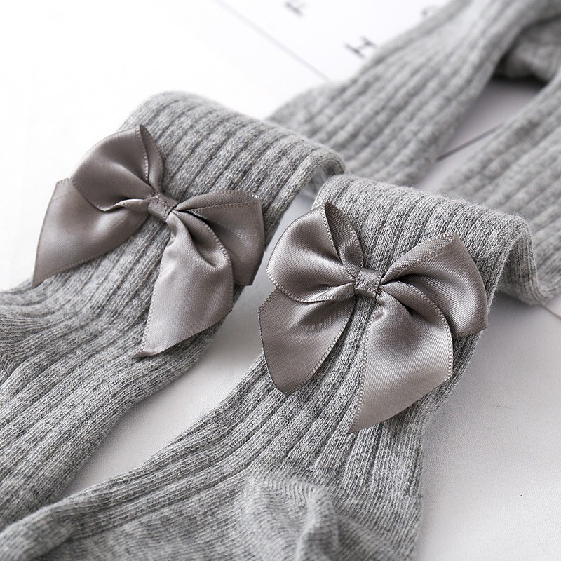 Baby Girls Pantyhose Cute Winter Clothes For Girls Bow Tie Breathable Cotton Socks Knitted Baby Socks 1-8T