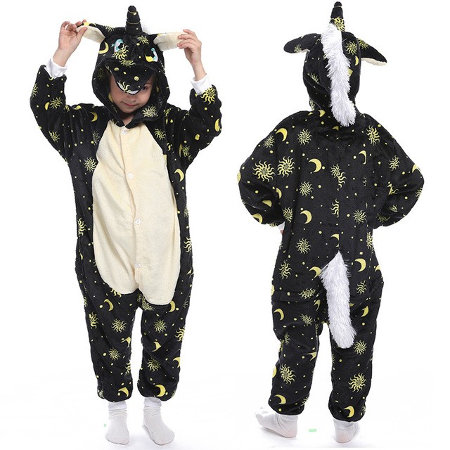 flannel unicorn for kids pajamas boys girls sleepwear children panda jumpsuit kids oneise for jumpsuit licorn