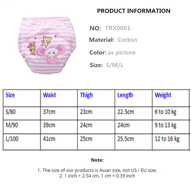 6pcs Baby Training Pants New Children Study Diaper Underwear Infant Learning Panties Newborn Cartoon Diaper Trx0001