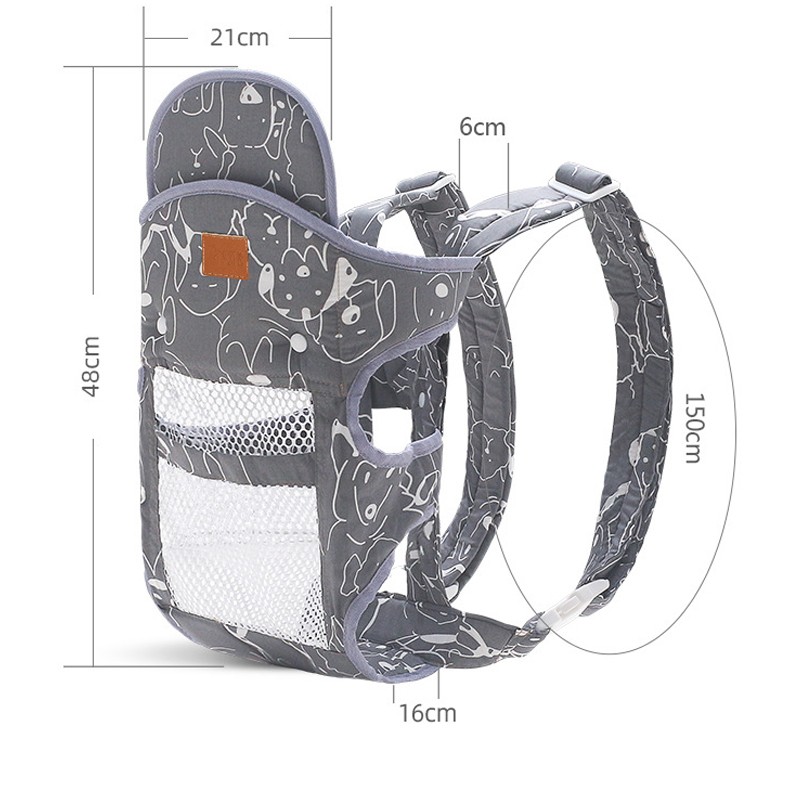 New Baby Carrier Double Shoulder Mesh Breathable Soft Multifunctional Mother Sling Wrap Baby Kangaroo Adjustable Safety Carrier