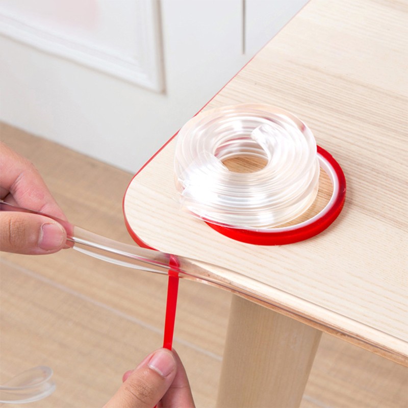 Transparent PVC Table Furniture Corners Guards With Adhesive Tape Child Protection Tape Anti-pharyngeal Safety Corner Protection Tape