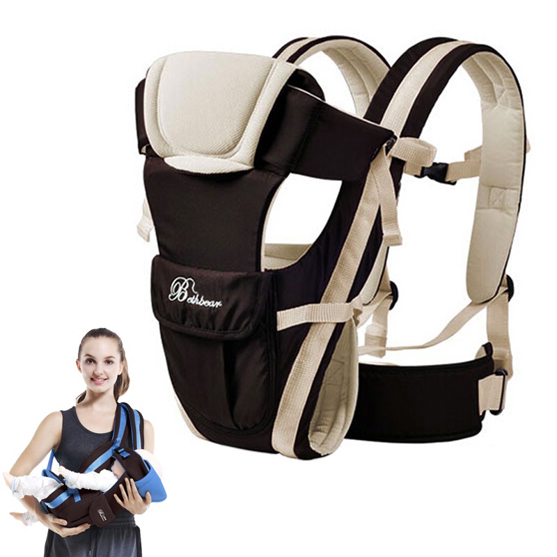 House Bear Baby Carrier Backpack Breathable Front Facing 4 in 1 Comfortable Infant Sling Backpack Pouch Wrap Baby Kangaroo New