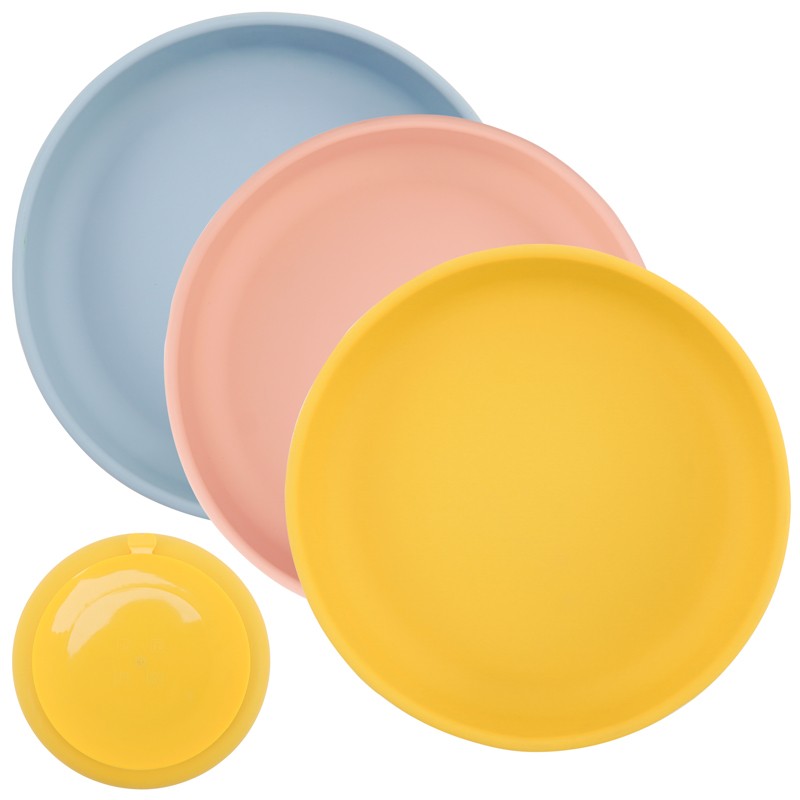 Firmly Baby Feeding Trays With Suction Cups Children Silicone Tableware Tablets Home Dining Trays Non-slip Bowl Baby Accessories