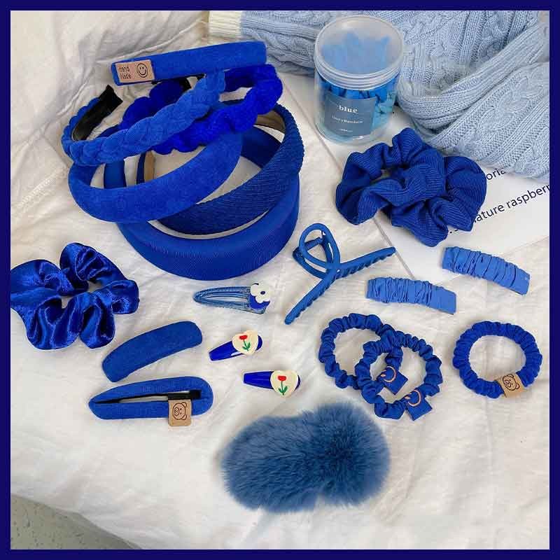 Klein Blue Hairpin Collection Headband Hair Claws Everyday Casual Home Girl Kids Headwear Baby Go Out Bound Hair Accessories New