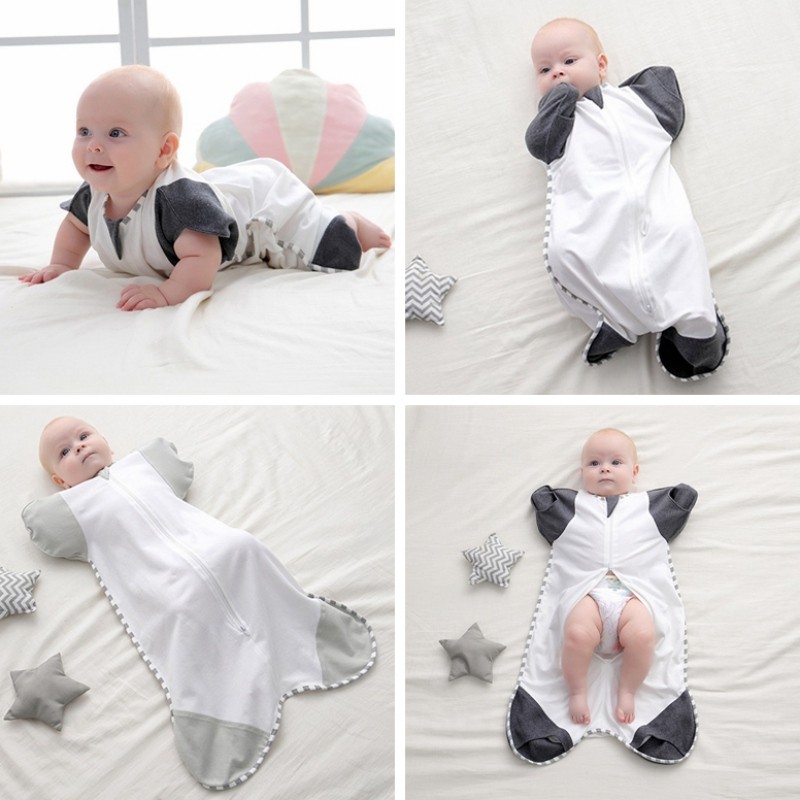 Burt's Bee Baby Beekeeper Wearable Organic Cotton Blanket Swaddle Jump Sleeping Bag