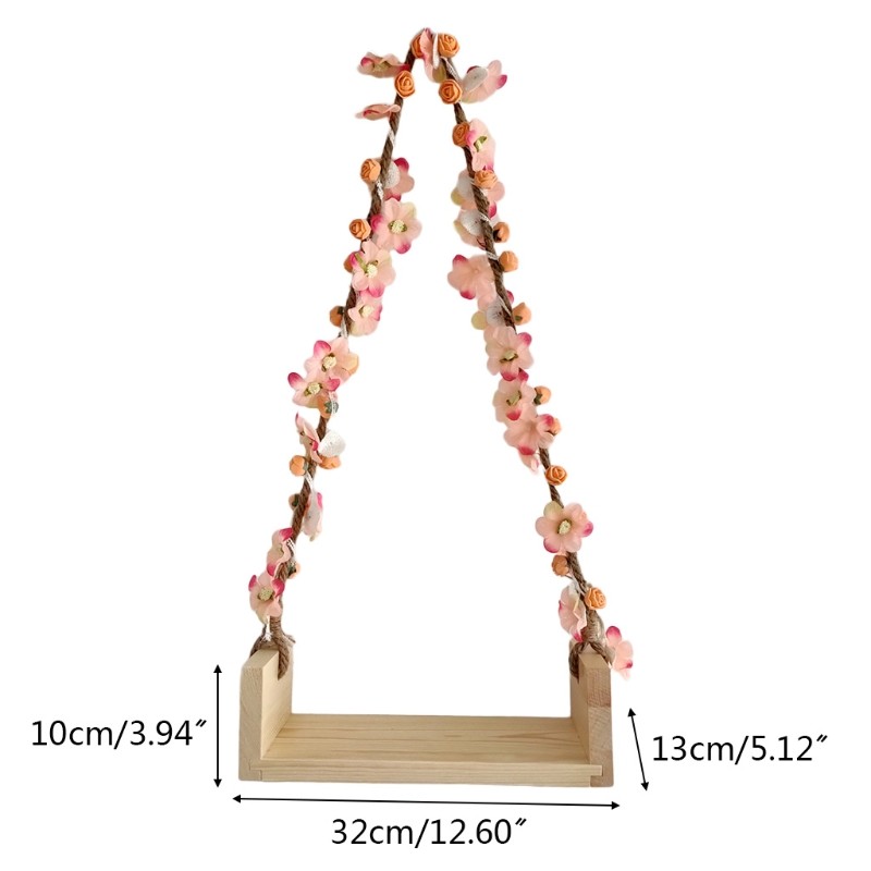 Newborn Photography Props Photo Swing Seats With Beautiful Flower Vine Baby Photo Studio Shoot Photo Studio Equipment