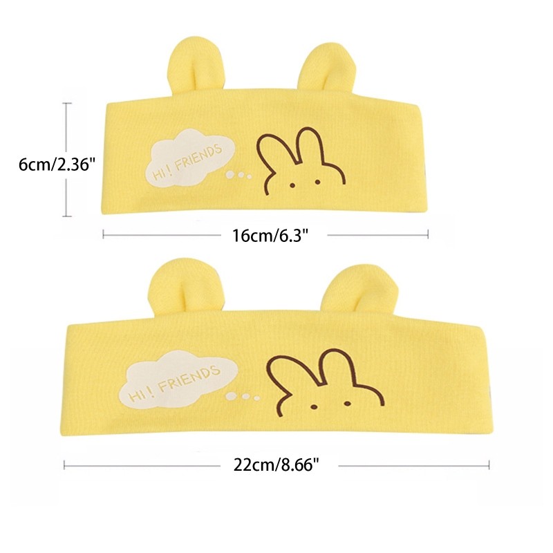 Cartoon Cute Rabbit/Bear Baby Blank Top Hat Headband Elastic Turban Knit Cap Bonnet Sleep Cap