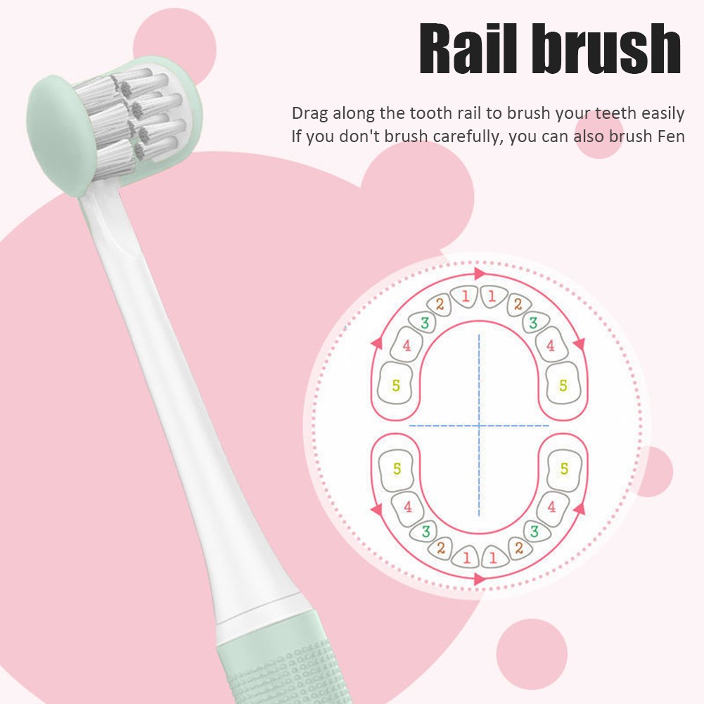 Baby Training Toothbrush Oral Care Baby Toothbrush Safety Triple Ribbon Brush Kindergarten Oral Health Care Products