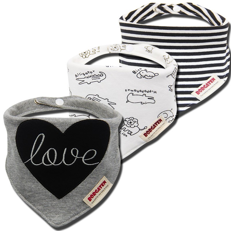 3pcs Organic Cotton Baby Gauze Scarf Burp Cloth Bandana Bibs Newborn Baby Boy Infant Girl Toddler Winter Scarf Waterproof Bib