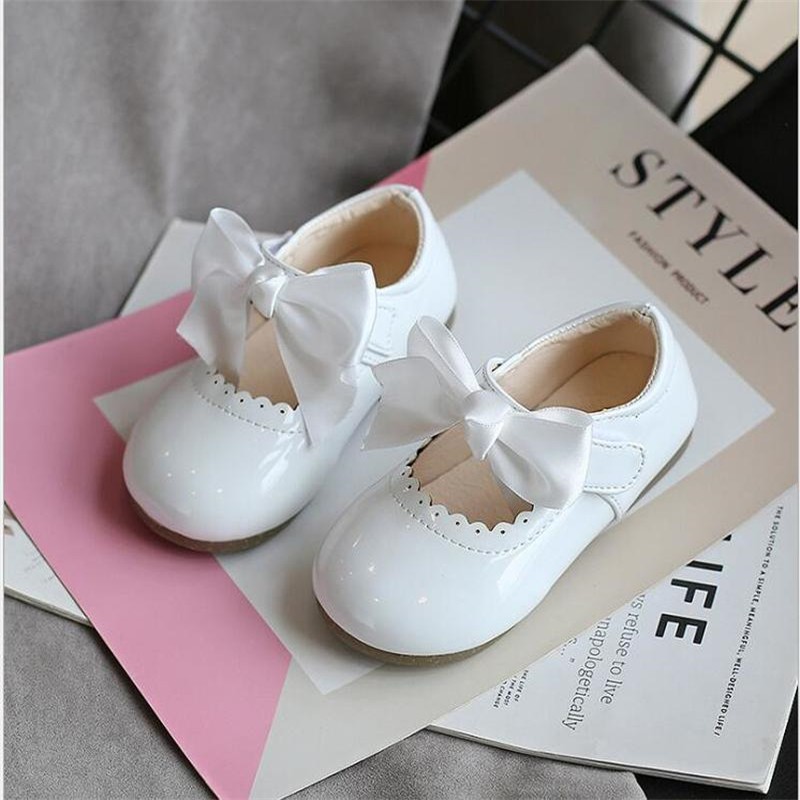 Newborn Baby Girls Shoes PU Leather Buckle First Walkers Big Bow Summer Princess Shoes Party Wedding Baby Girl Shoes