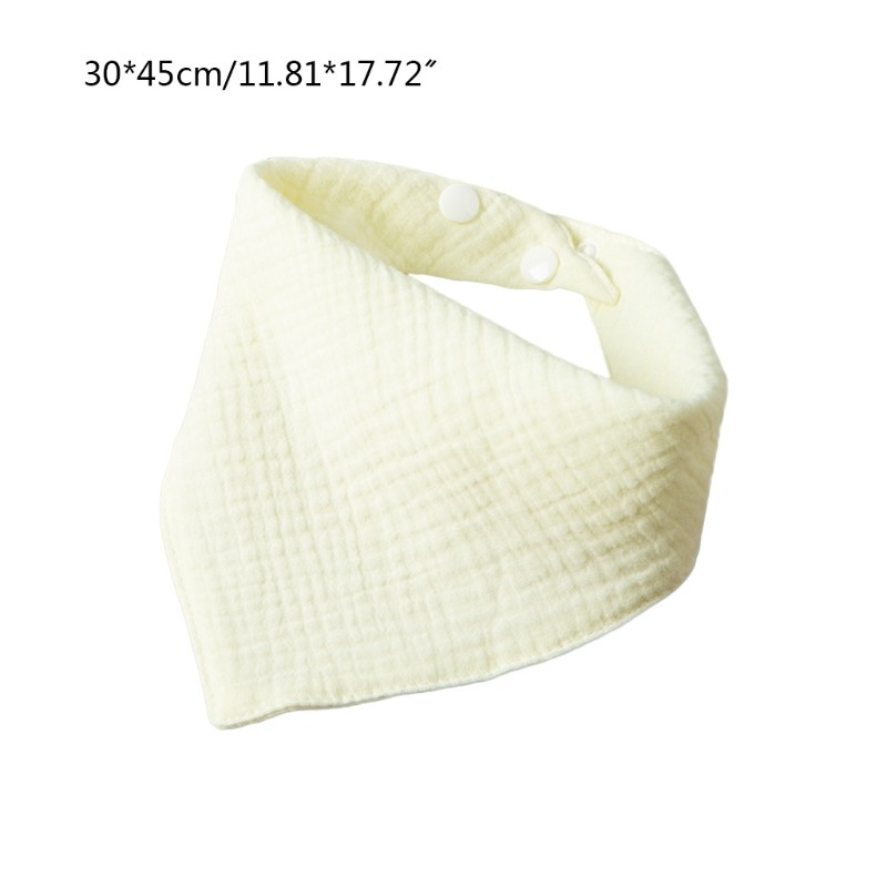 Baby Bibs Gauze Cotton Newborn Scarf Snap Button Soft Triangle Saliva Towel