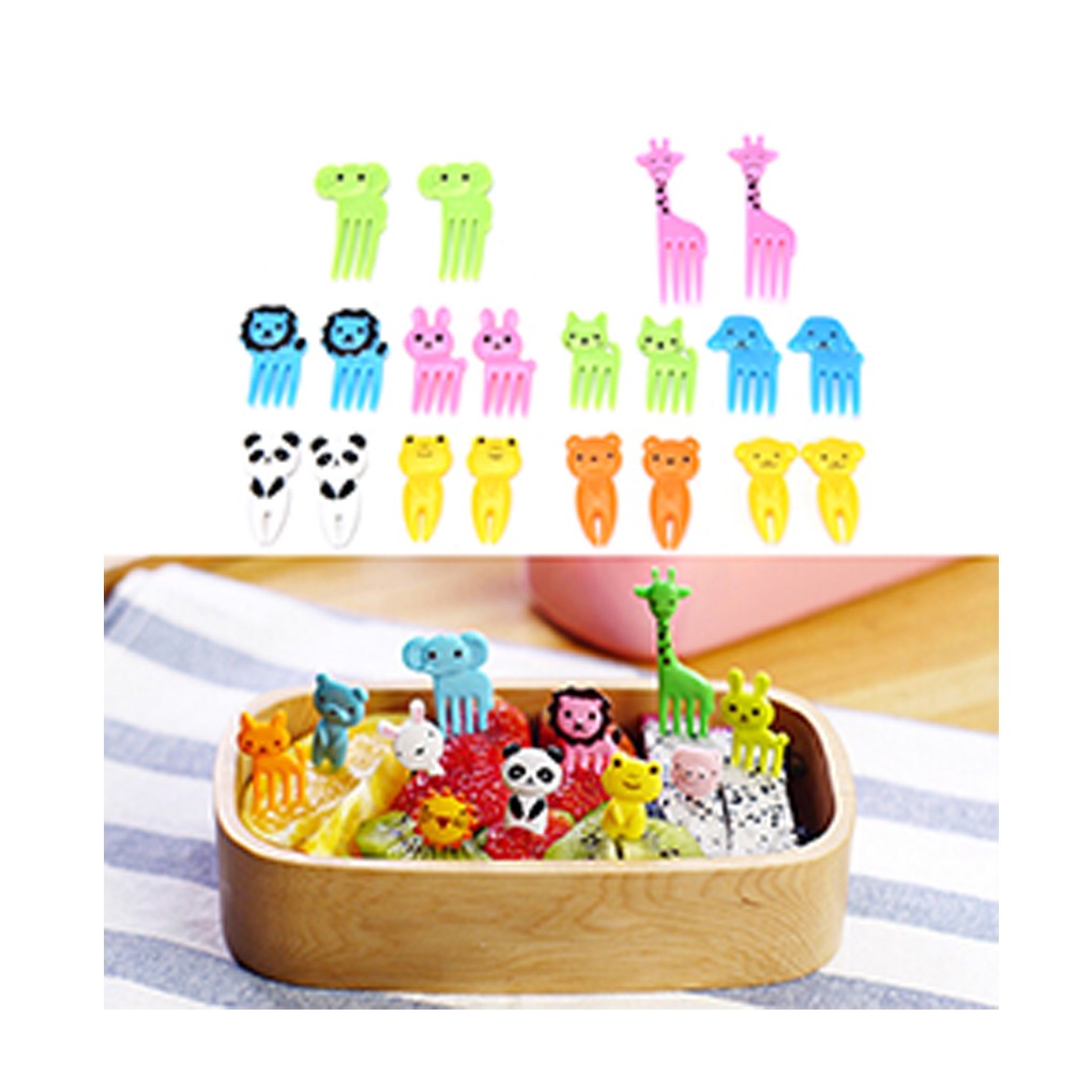 10pcs/set Cute Baby Fork Cutlery Baby Feeding Cutlery Portable Baby Cutlery Toddler Cutlery Baby Cutlery