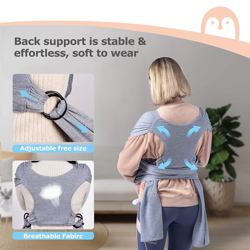 Baby Sling Loop Comfortable Carrier Wrap Summer Cotton Cross Simple Adjustable X-Shape Front Hold Type Baby Care GearBackpack