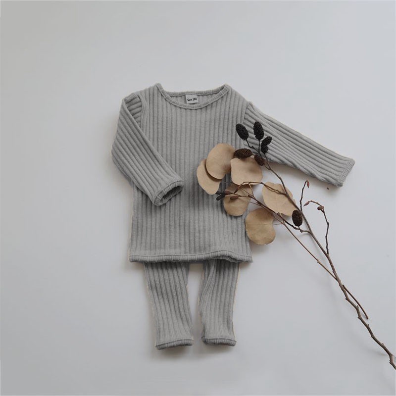 Autumn Winter Baby Boys and Girls Clothes Set Winter Sweater Down Shirts Pants Suit Children's Clothing Newborn Baby Clothes