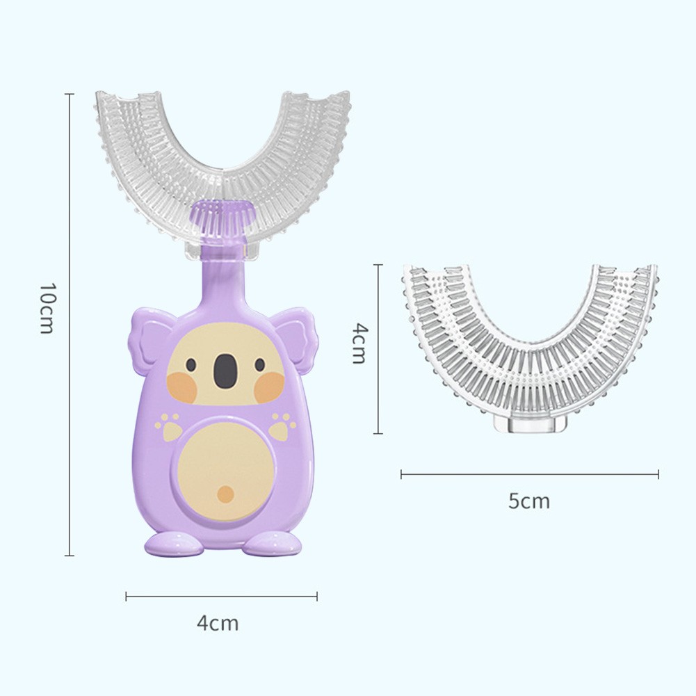 New Hot Children Smart 360 Degree U-Shape Manual Toothbrush Cartoon Pattern Kids Toothbrush 2-12Y With Soft Silicone Head