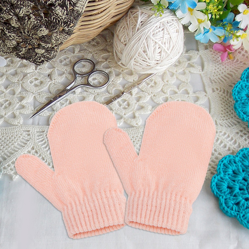 Winter Protection Baby Hats Kids Autumn Warm Knitted Winter Hat Newborn Baby Cute Gloves Hats For 6-48 Months