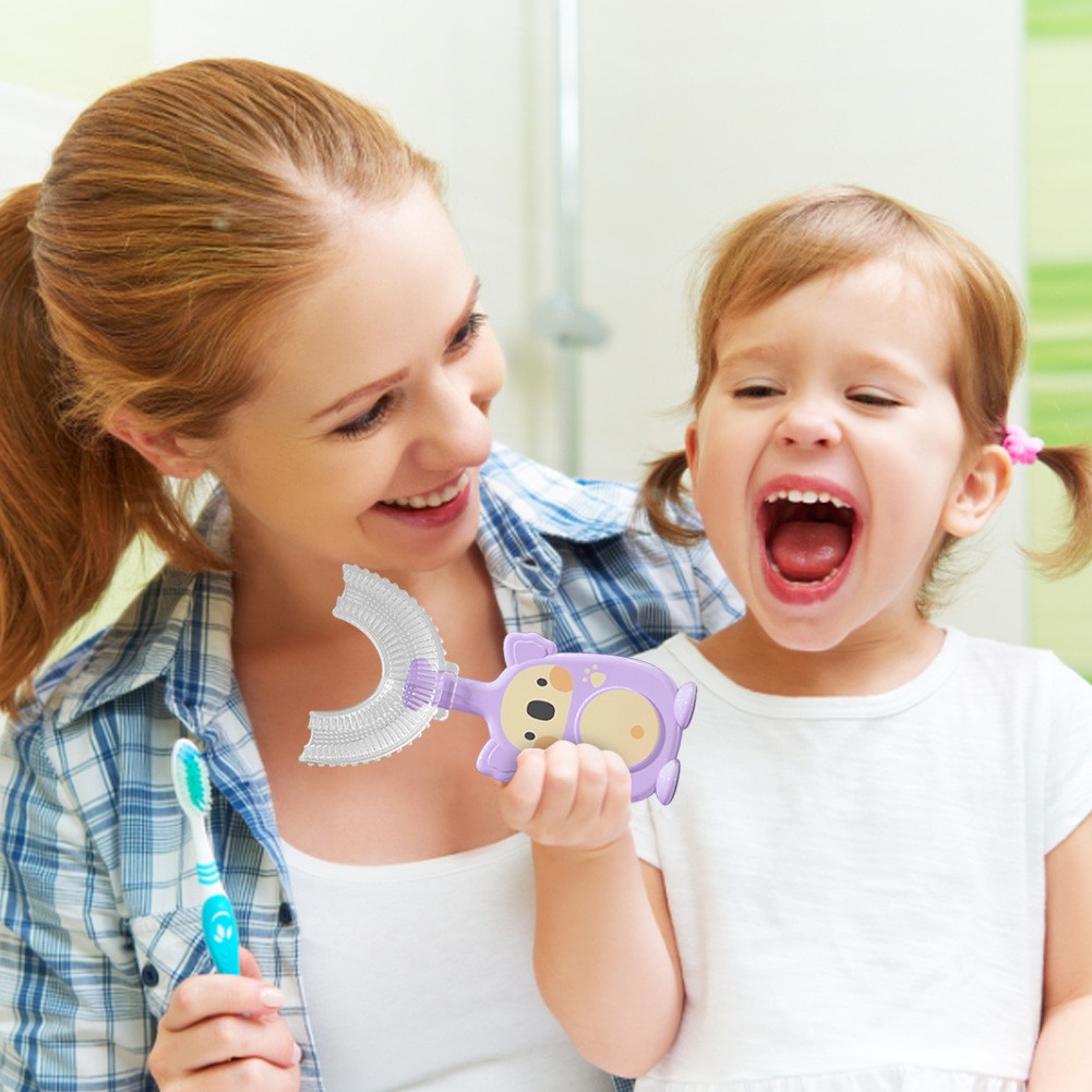 2-12Y Baby Toothbrush Children Dental Oral Care Cleaning Brush Soft Food Grade Silicone Teeth Baby Newborn Items