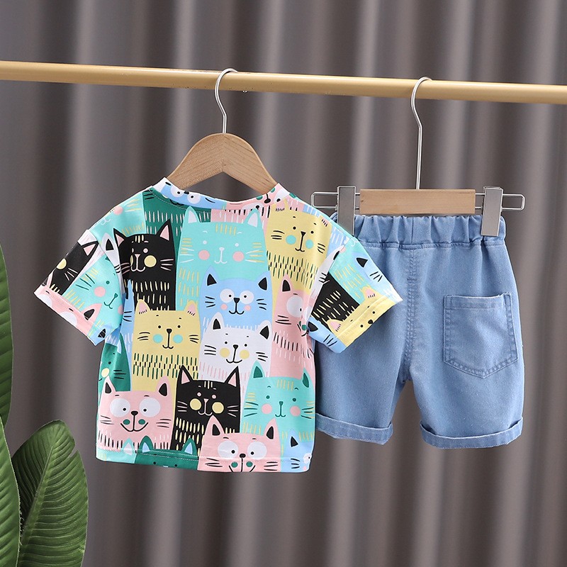 Boys Clothing Sets Infant Clothes Suits Short Sleeve T-shirt + Short Pants 2pcs Children's Kids Outfit