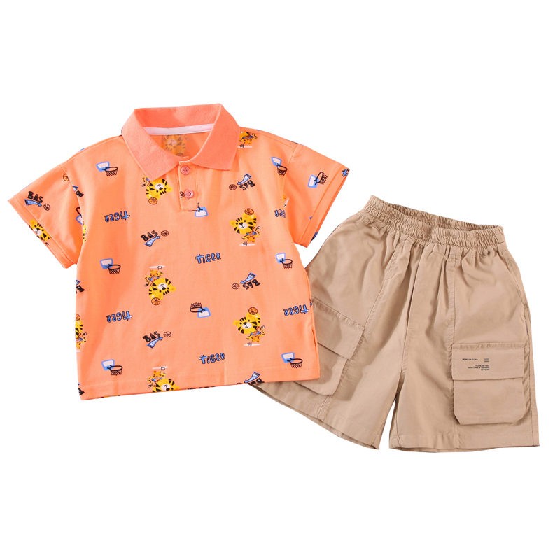 2022 summer baby clothes suit children boys tiger shirt shorts 2pcs/set baby casual clothes infant kids tracksuit suit