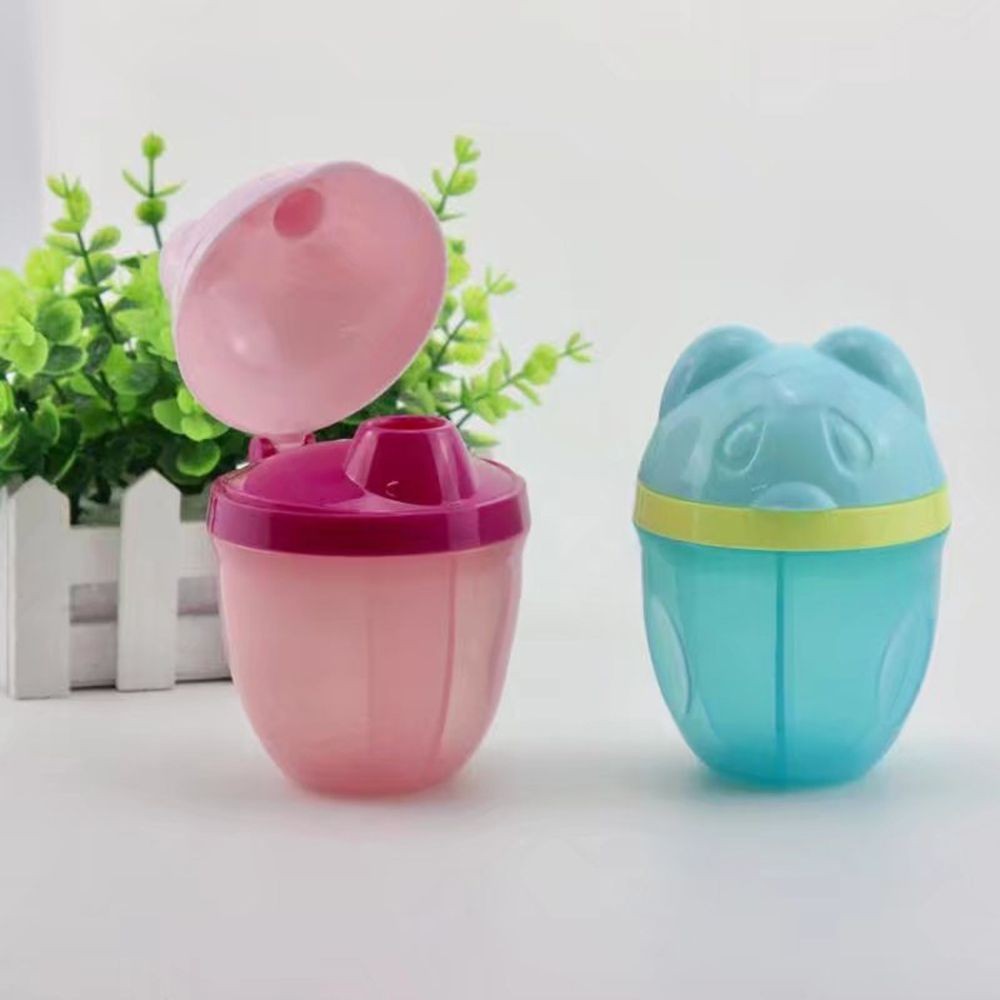 Portable Baby Food Storage Cartoon Bear Food Container Storage Milk Powder Formula Dispenser Leakproof Baby Feeding Box