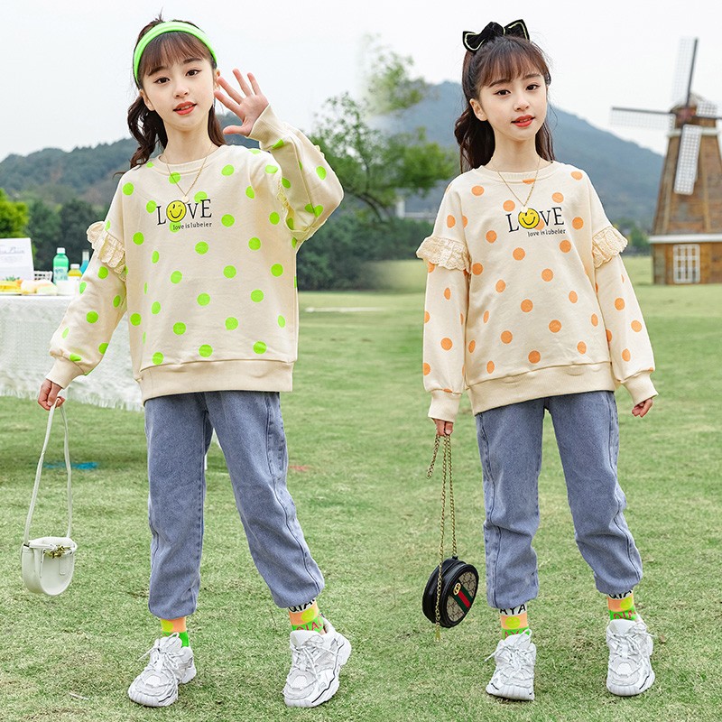 WKPK 4-18Year Girl Clothes New Spring Autumn Kids Sets Casual Outdoor Tracksuit Fashion Comfortable Family Children Clothes