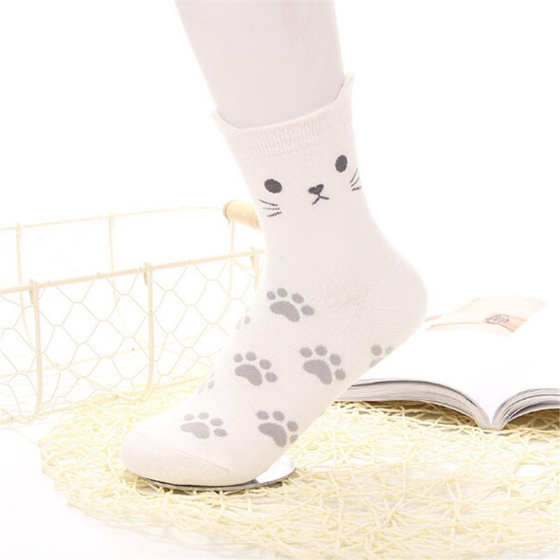 Cartoon cute cat kids socks candy color socks boys girl cotton sock wholesale children accessories newborn