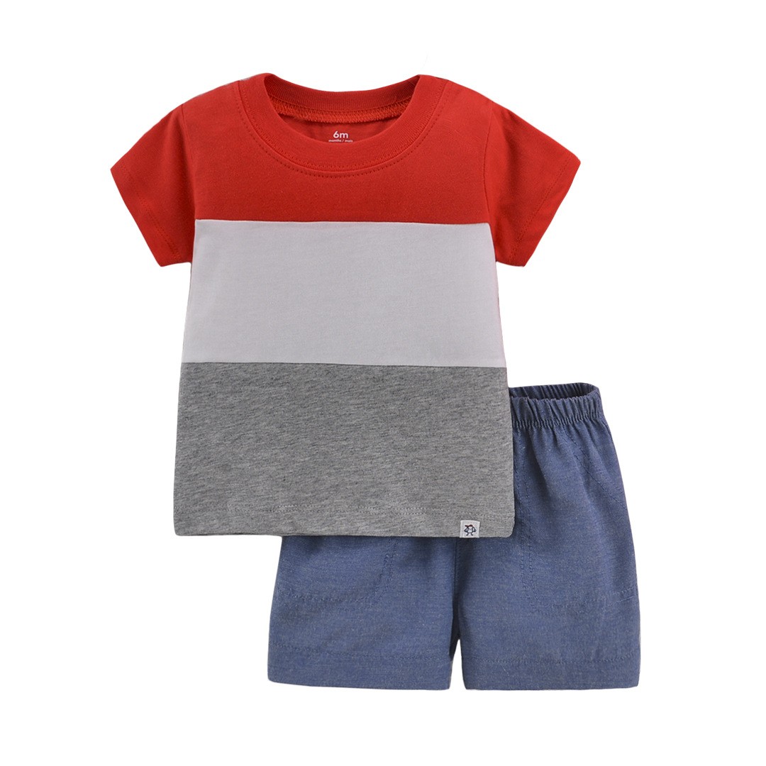 High Quality 100 Cotton Summer Baby Clothes Baby Boys Clothes Infant Newborn Baby Boys Clothes Sets Baby Clothes Suits