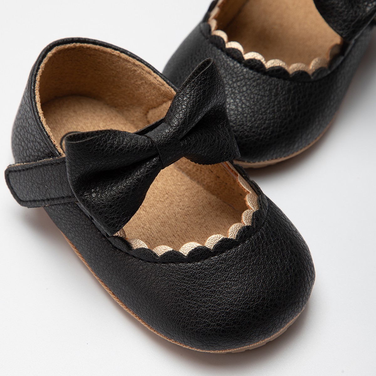 Baby Casual Shoes Baby Boy Bowknot Non-slip Rubber Soft Sole Flat PU First Walker Newborn Baby Girl Accessories