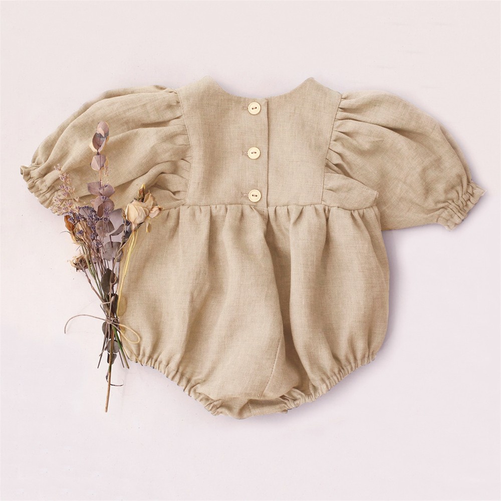 0-18M Baby Girl Cotton Pants Solid Color Long Sleeve Romper Spring Jumpsuits Infant One Piece Newborn Baby Girl Clothes