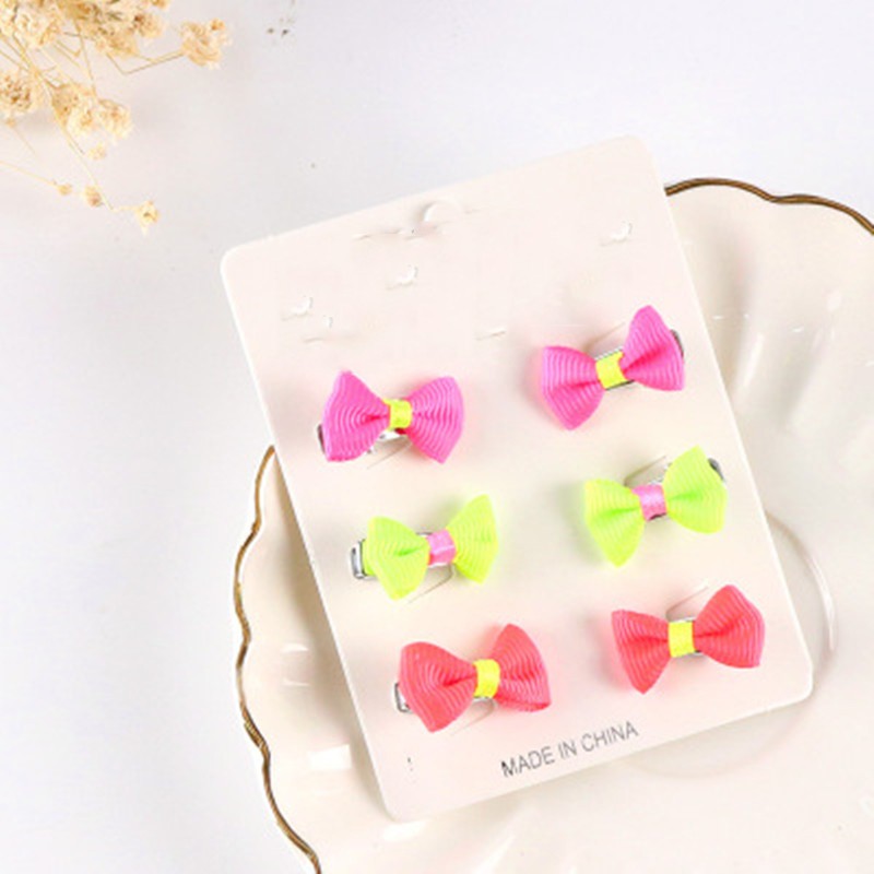 6pcs/set Baby Girls Bow Hair Barrette Kids Hairgrips Headwear Girl Hairpins Children Hairgrips Baby Hair Accessories