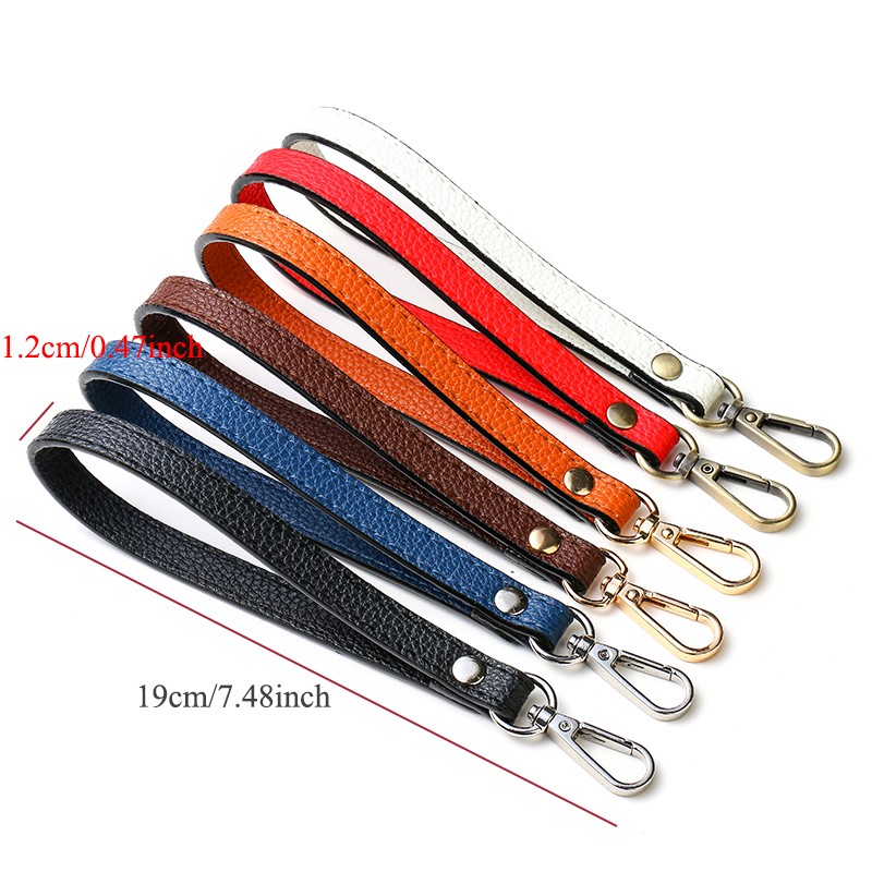 Wrist Bag Strap Handle Fashion PU Leather Women Girls Purse Strap Bag Small Bag Strap Solid Color Replacement Purse Strap