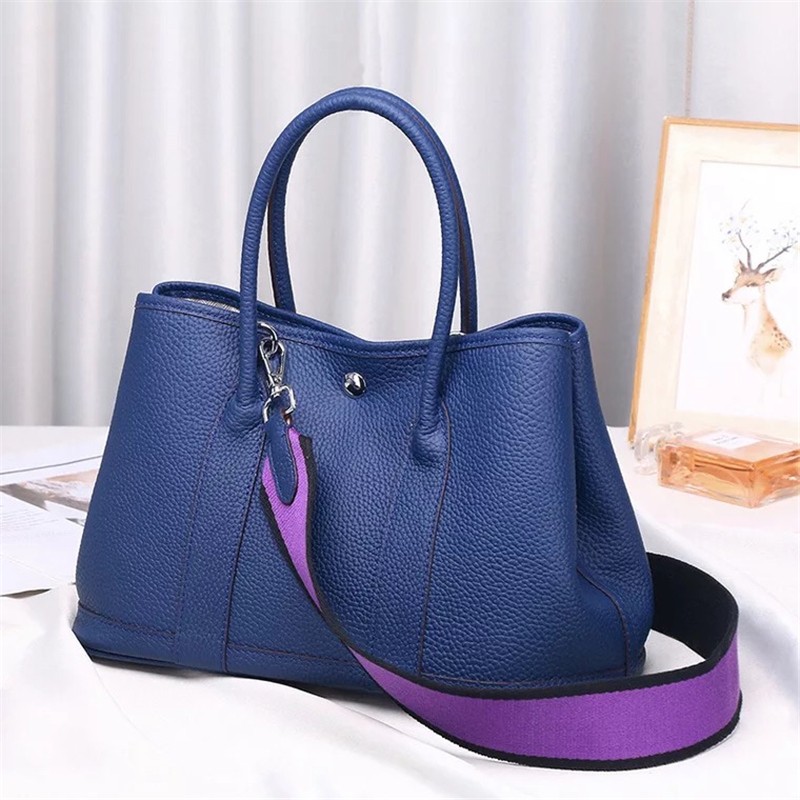 2020 100% Genuine Leather Luxury Women Tote Bag Famous Brand Garden Party Handbag Cowhide Bag Lady Classic Shoulder Bag