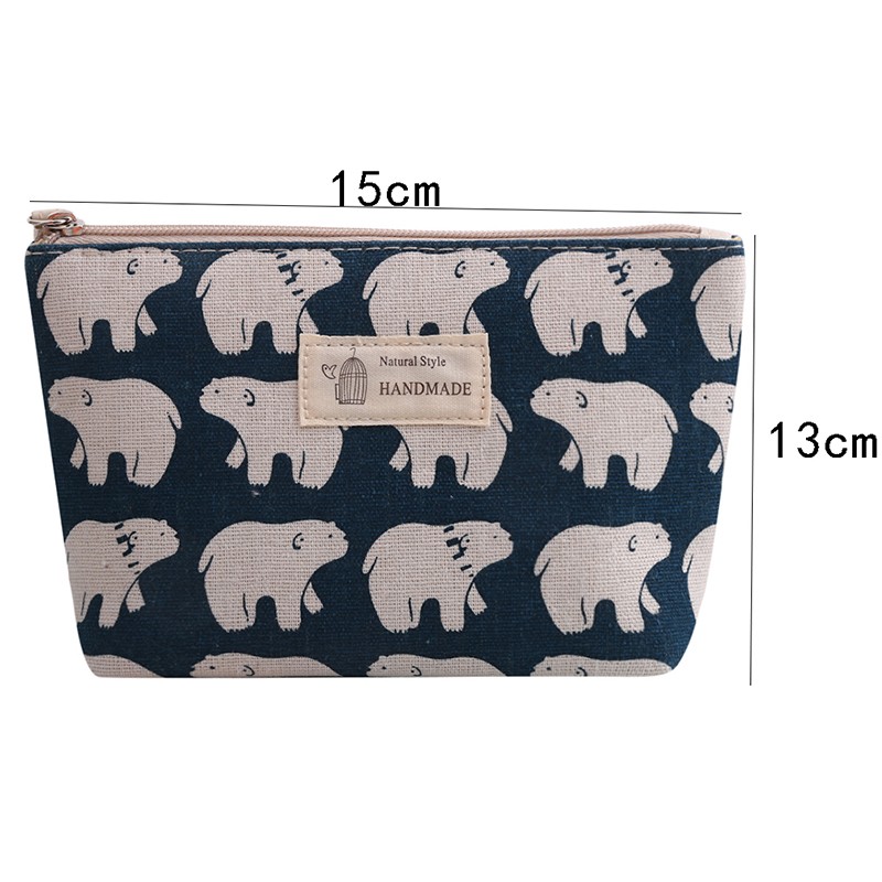 Portable Creative Makeup Bag Canvas Girls Gift Cosmetic Bags For Women Storage Travel Bags