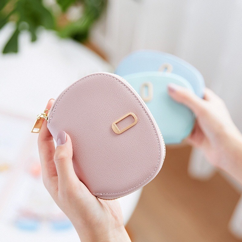 11Bits Women's Card Wallet Solid Color Zipper Organ Rfid Cardholer Pu Leather Credit Card Protecter Coin Purse Card & ID Holders