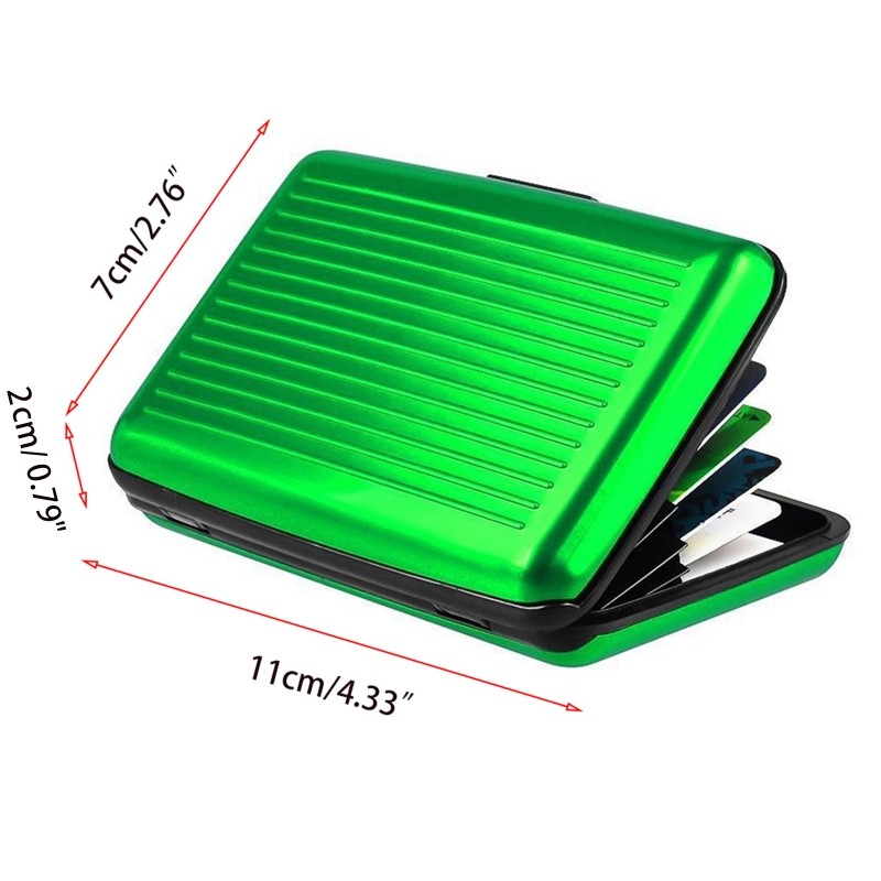 D0LF Aluminum Business ID Credit Card Holder Pocket Wallet Purse Organizer Card Protection