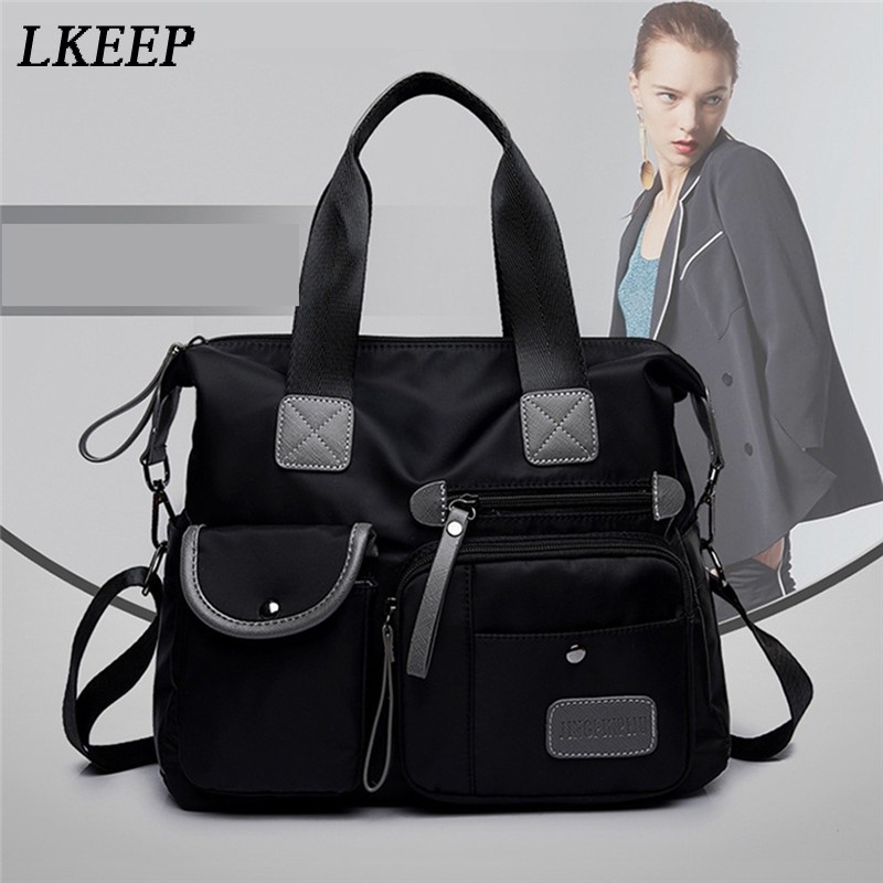 New ladies fashion waterproof nylon felt bag casual nylon shoulder bag mummy bag large capacity messenger bag