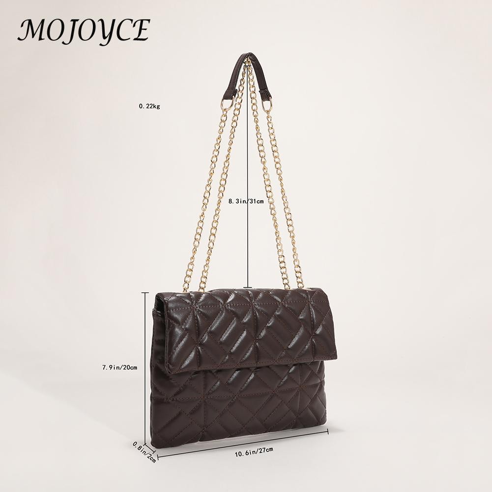 Women Shoulder Bags Fashion PU Leather Underarm Bags Pure Color All-Match Lattice Style Shopping Bags Designer Clutch